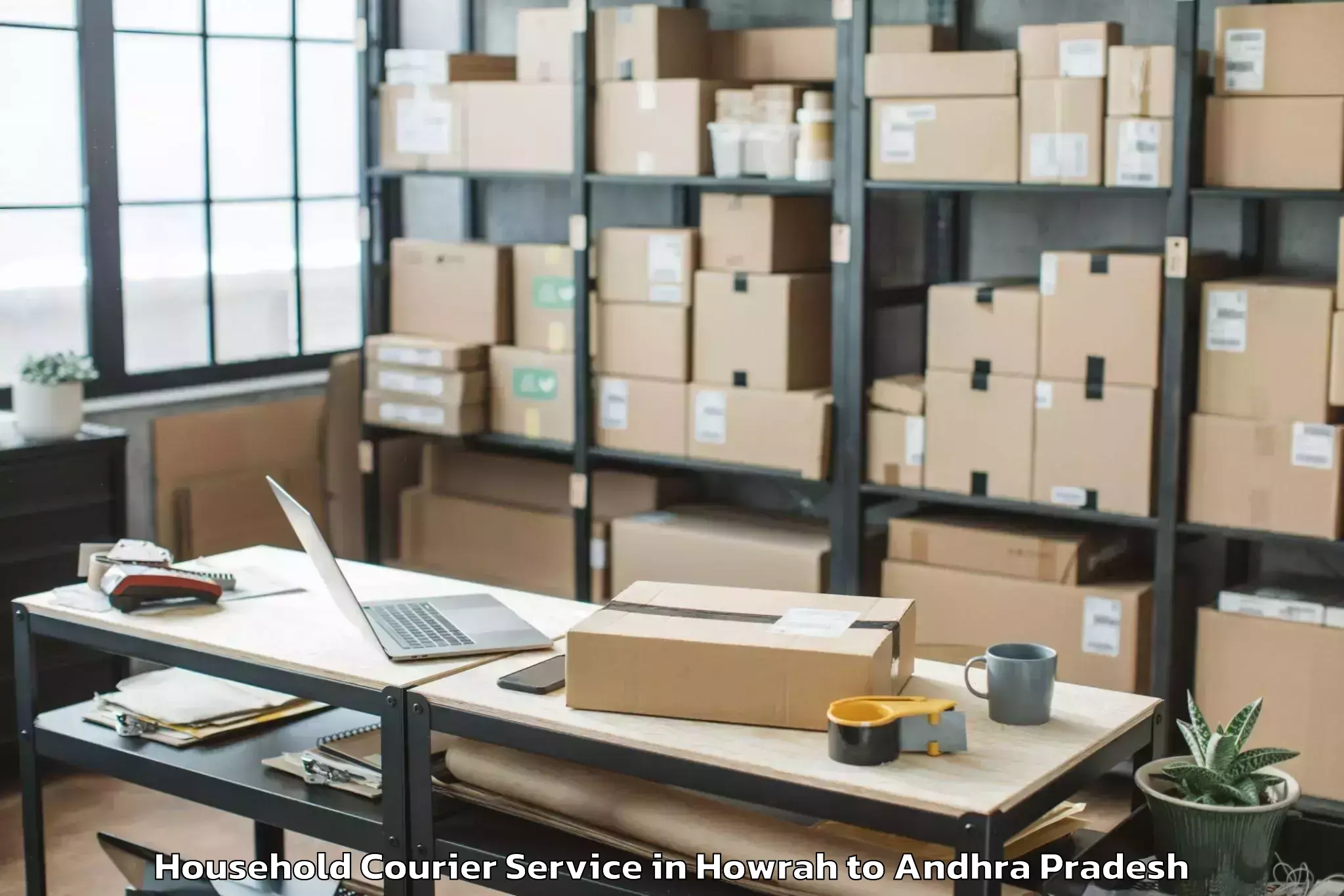 Affordable Howrah to Ravulapalem Household Courier